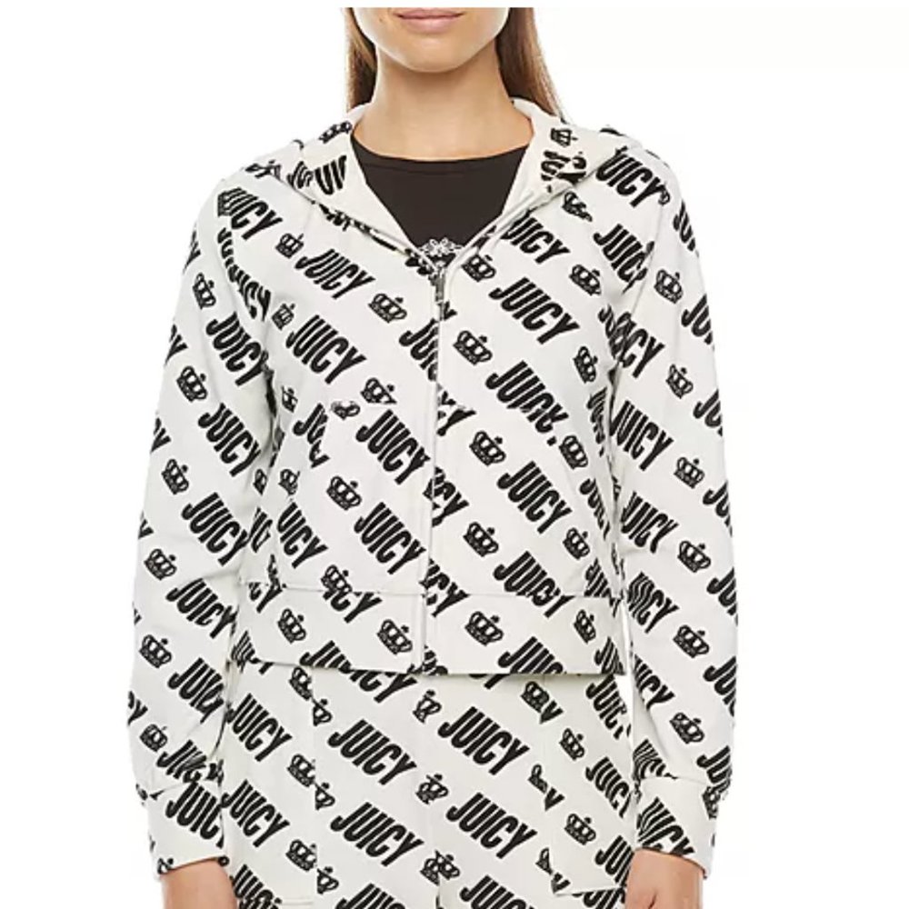 JUICY by Juicy Couture White and Black Velour Tracksuit - NEW WITH TAGS - Size S
